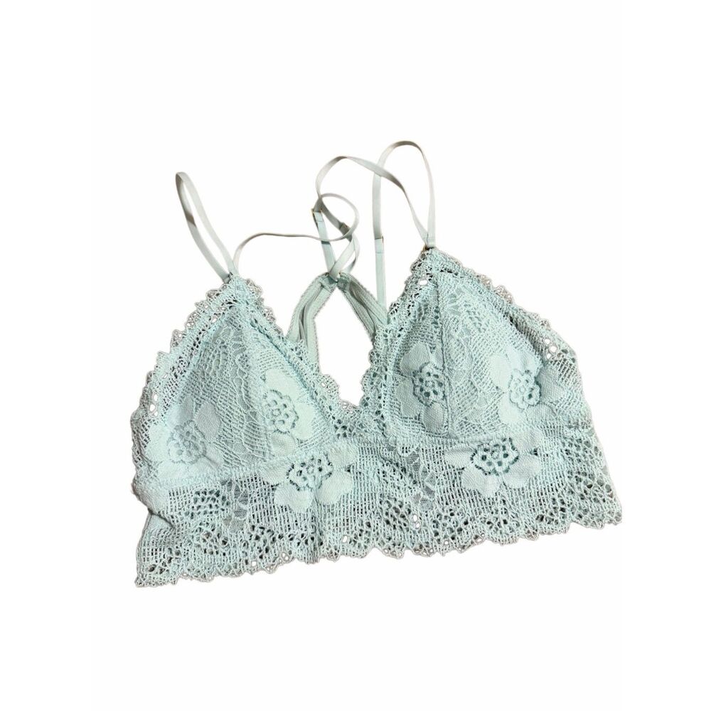 Aerie Women's Size Small Blue Lace Bralette